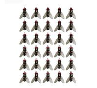 30pcs Fly Fishing Bait Lures, Bionic Soft Fly Flies Kit, Ultralight Stream Fishing Gear, Sharp Hook Silicone Insect for Freshwater Trout Panfish (Red2)