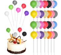 30pcs Foam Balls Mini Balloon Cake Toppers for Festival Decorating