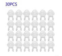 30pcs for bonnet Prop Rod Clip 8mm Hole Plastic Retainer 30pcs | Push-type install, fits 8mm holes, secures hood panels, 25mm total length, durable white plastic