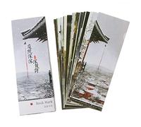 30pcs for Creative Chinese Paper Bookmarks Painting Cards Retro Beautiful Bookmarks for Kids with Light