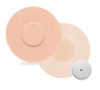 30pcs Freestyle Libre 2 Plus Sensor Covers, Waterproof Adhesive Patches for Freestyle Libre 2 & 3, Flexible CGM Tape Continuous Glucose Monitor Protection for 14 Days Stickers, No Glue in The Center