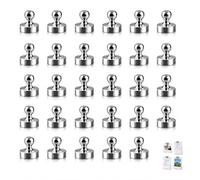 30PCS Fridge Magnets Extra Strong, Fridge Magnets, 12x16mm Mini Magnetic Push Pins for Refrigerator and Noticeboard, Magnetic Thumb Tacks Small Whiteboard Magnets for Notes Photos and Paper Display