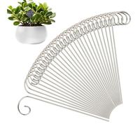 30Pcs Garden Tags Hooks, 30x4.3cm Reusable Weather Resistant Garden Labeling Stakes with Hook, Rustproof Flower Tags Stakes Holder, for Vegetable Tree Outdoor Yard Orchard Planting Gardening
