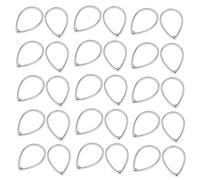 30pcs Geometric Drop - Shaped Hollow Earring Connectors, Stainless Steel Earring Making Supplies, DIY Jewelry Pendant Connectors with Hole for Macrame Earrings and Craft