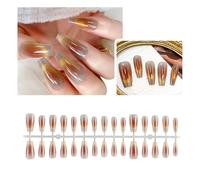 30Pcs Glossy Press On Nails Long Coffin Fake Nails False Nails Stick On Nails Acrylic Nails