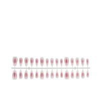 30Pcs Glossy Press On Nails Long Coffin Gradient Fake False Stick On Glitter Acrylic Long Press On Gradient Acrylic Glossy False Women And Girls Nail Accessories