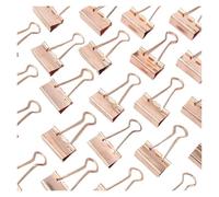 30pcs Gold Metal Dovetail Clip Ticket Collection Office Accessories Paper Clips Rose Binder for Book Decorative for Office Supplies, Home, Kitchen, Shops(19mm Gold)