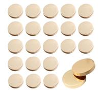 30PCS Golden Metal Buttons Round Metal Flat Button Metal Flat Button for Shirt Jacket Coat Suit Trousers Blazer (Gold, 20mm)