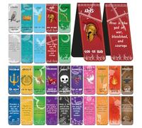 30pcs Greek Mythology Magnetic Bookmarks Set, Greek Gods Magnetic Book Clips Featuring Zeus, Hera, Athena, Poseidon, Aphrodite & More, Double-Sided, Colorful for Readers