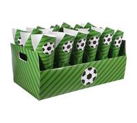 30pcs Green Paper Popcorn Cones Holder for Sports Theme Party Serving | Thirty Piece Set, Tear Resistant Paper, Movie Nights and Themed Gatherings, Simple Use for Snacks