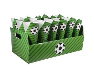 30pcs Green Paper Popcorn Cones Holder for Sports Theme Party Serving | Thirty Piece Set, Tear Resistant Paper, Movie Nights and Themed Gatherings, Simple Use for Snacks