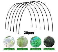 30Pcs Greenhouse Hoops Grow Tunnel Kit Fiberglass Garden Plant Support Frame