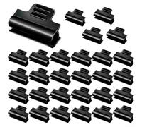 30Pcs Greenhouse Pipe Clamps 11mm PVC Garden Hoop Clips for Raised Bed Row Cover Support- Black Plant Fasteners for PVC Pipe Netting Film and String Lights
