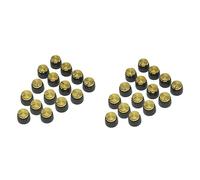 30Pcs Guitar AMP Amplifier on Fit Knobs Black with Gold Aluminum Cap Top Fits 6mm Diameter Pots Amplifiers