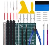 30Pcs Gundam Model Tools Kit, Hobby Basic Tool Craft Set, Model Basic Tools Craft Set, Hobby Building Tools Kit, DIY Craft Tool Set for Gundam Car Model Building Repairing and Fixing