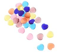 30pcs Heart Shaped Quartz Stone Crystals 20mm Mixed Colour Polished