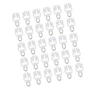 30pcs Heavy Duty Curtain Track Rollers Hook Flexible Systems for Easy Sliding on Ceiling & Window Rails Flexible Systems