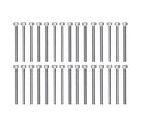 30Pcs Hex Bolt Socket Cap Head Screw, A2-70 304 Stainless Steel Marine Grade Fastener Hardware with 5mm Wrench Size for Indoor Outdoor DIY Construction Projects (M6*50)