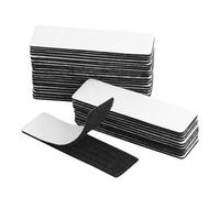 30pcs Hook and Loop Strip Tape, 4 x 1.2inch Double Sided Sticky Tape,Self Adhesive Sticky Back Heavy Duty Strong Reusable Wall Fastener Tape for Indoor and Outdoor Mounting(Black)