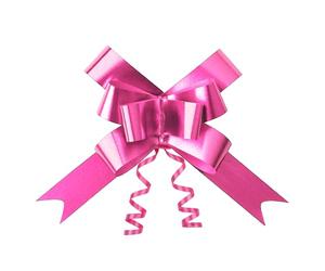 30pcs Hot Pink 50mm/5cm Large Ribbon Pull Bows for Party Wall, Gift Wraps, Christmas Trees, Wedding, Birthday Hampers Decoration Florist Pullbows