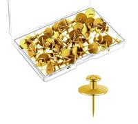 30Pcs I Shape Metal Push Pins Decorative Thumbtacks Cork Notice Board Pin Flat Head Pin for Cork Board Bulletin Multipurpose Thumbtack Hooks