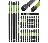 30PCS Impact Screwdriver Bit Set Insert Driver Bits, Includes Various Sizes and Lengths,S2 Alloy Steel Screwdriver Bits Set with 1Pcs 75mm Impact Bit Holder,Bulk,to Meet Your Work Needs.