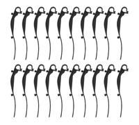 30pcs Inch Plastic Gutter Fixing Clips with Curved Hook | ABS Black Finish, Keeps Debris out Supports Smooth Water Flow, for Netting on Low or Flat Roofs