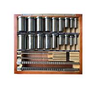 30pcs Inch Sized HSS Keyway Broach Set, Key Broaching Tools 5pcs 1/2''-1-1/2''18pcs Bushings 7pcs Shims for Mechanical Work