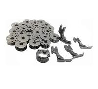 30Pcs Industrial Sewing Machine Accessories, Presser Feet & Metal Bobbins | With Bobbin Case Compatible with Brother Juki Singer Consew Straight Stitch Zig Zag