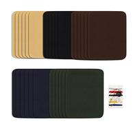 30Pcs Iron Fabric Patch with Sewing Kit Multipurpose Hot Melt Adhesive Patch Repair for DIY,Clothes,Jeans,3.9X5 Inch(Coffee, Black, Dark Green, Beige, Dark Blue)