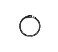 30Pcs Iron Metal 30X2.2MM Card Ring Calendar Ring Open Close Ring-Black-30pcs/90g