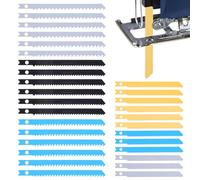30pcs Jig Saw Blades for Wood, U-Shank Jig Saw Blade Set,Multi-Purpose Jigs Saws Blades,High Carbon Steel Jigs Saws Blade Set for Wood,Metal Plastic Cutting,6T 8T 10T 14T 18T 24T 32T