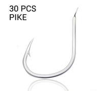 30PCS Jigging Hooks Fishing Accessories, Designed for Performance in Various Fishing Environments (1/0)