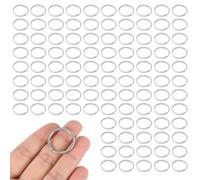 30pcs Key Rings Bulk, 1in Stainless Steel Split O Hoops Dog Tag Rings for Pet Collar Split Keyrings Practical Key Loop Attachment for Jewelry Making Car Keys Crafts DIY(Silver)