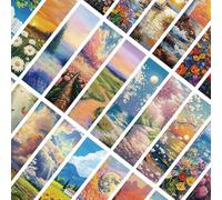 30Pcs Landscape Pattern Bookmarks Book Page Divider 6x1.5Inch for Lover Reader Student Teacher for Craft