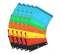 30pcs Large Capacity Pencil Bag 3-Hole Zipper Pen Case Canvas Stationery Organizer for Binders - Assorted Colours School Essentials