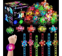 30PCS LED Light Up Bracelets,Glow in the Dark Party Favors, LED Light Fidget Spinner Bracelets for Kids, Birthday Party Gifts, Classroom Prizes, Goodie Bag Stuffers for Boy Girls