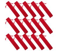 30pcs Lint Pen Pouch with Drawstring for Ballpoint Pens and Pencils | Double Sided Thickened Design, Red Finish, Outdoor Travel and Office Storage, Secure Closure, Portable Pouch
