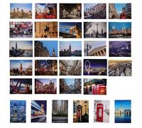 30Pcs London Postcards, Travel Sights Landscape Postcard, Different Designs Printed Greeting Cards, London Postcards Mixed Multipack from Iconic London Landmarks