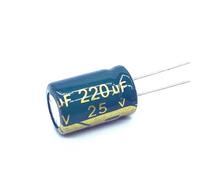 30pcs/lot 25V 220UF Low Impedance high frequency aluminum electrolytic capacitor size 8 * 12 220UF25V 20%