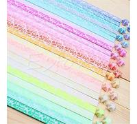 30pcs Lucky Star Folding Paper Lucky Star Paper Ribbon Silky Floss Tassels Cord Loop Chinese Knot Jewelry Making Souvenir Craft Accessory Sewing Hooks Metal Eyes