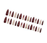 30pcs Luxurious Press On Nails With Rhinestones Decoration False Nails Artificial Nails Art For Fashionable Women