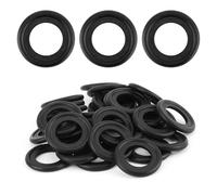 30pcs M14 Car Oil Drain Plug Gasket, Premium Rubber Crush Washer Seal Oil Drain Plug Gasket Practical Automotive Universal Engine Oil Compression Washer Replacement Parts(Black)