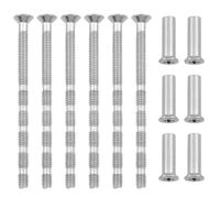 30PCS M3 Door Handle Screws - 60mm Through Bolts for Door Handles - Nickel Plated Fixing Screws with Sleeves - Secure Fit for Doors, Cabinets & Drawers