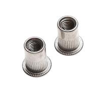30Pcs M3 M4 M5 M6 M8 M10 Aluminum Rivnut Flat Head Threaded Rivet Insert Nutsert Cap Rivet Nut(M6)