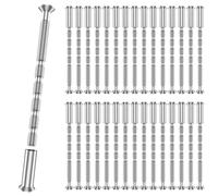 30Pcs M4 Door Handle Bolt Through Fixings, Nickel Plated M4 Screws and Bolts for Escutcheons Door Handle Cabinet and Drawers