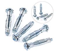 30Pcs M6×52 Heavy Duty Zinc Plated Steel Molly Bolt Assortment Kit, Hollow Drive Wall Anchor Screws Assortment Kit for Secure Drywall, Sheetrock, Plaster and Tile