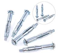 30Pcs M6×65 Heavy Duty Zinc Plated Steel Molly Bolt Assortment Kit, Hollow Drive Wall Anchor Screws Assortment Kit for Secure Drywall, Sheetrock, Plaster and Tile