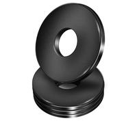 30Pcs M6 Flat Washers Black,304 Stainless Steel Metal Washers,M6 x 14mm OD,1.3mm Thick Washer for Screws and Bolts Fasteners,Black Finish