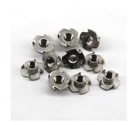 30Pcs M6x9x19 Stainless Steel Four Pronged Tee T Nuts Woodworking Furniture Use